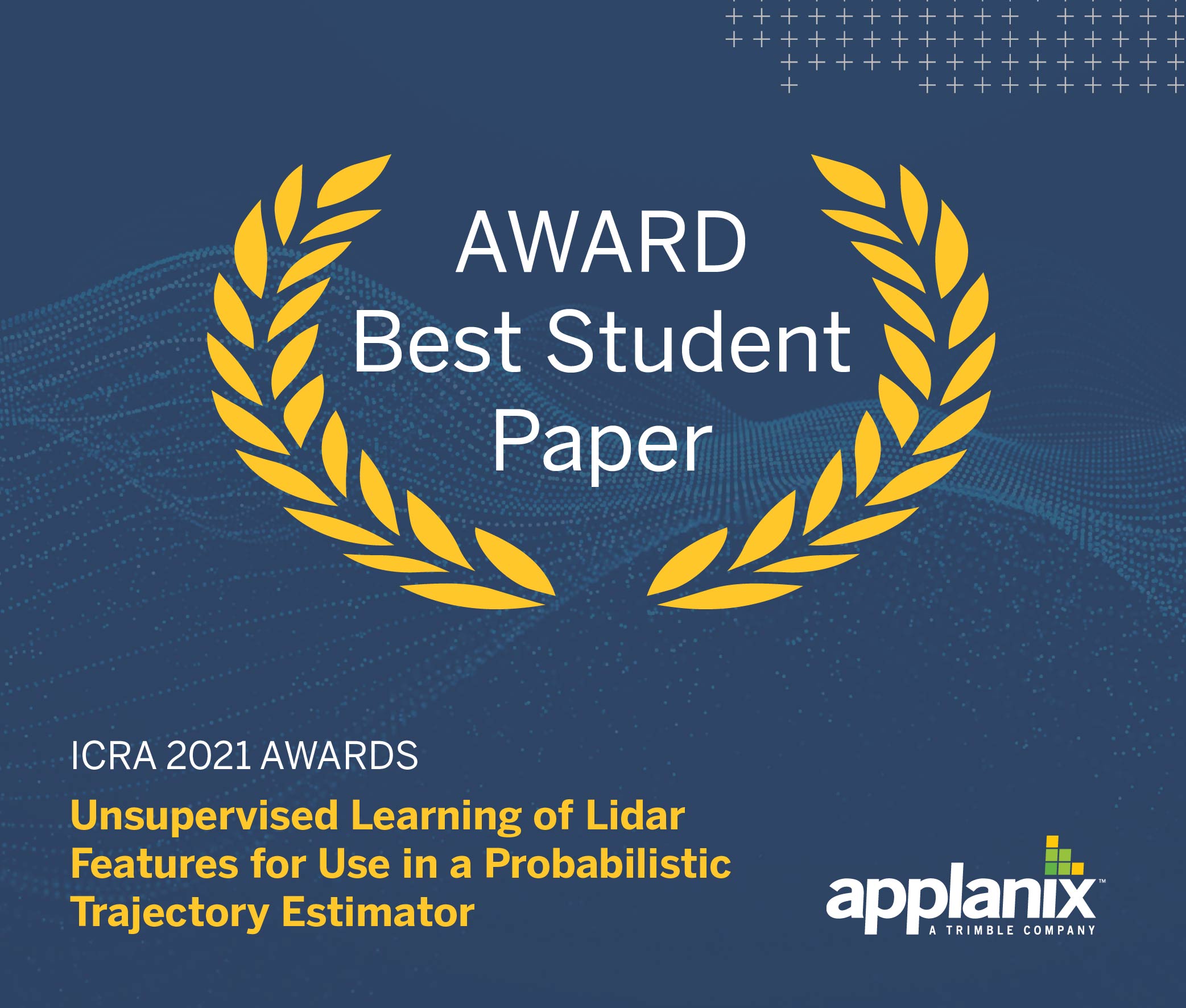 Trimble Applanix News IEEE ICRA 2021 Best Student Paper